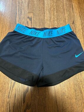 Nike Dri-FIT Athletic Shorts Small Navy & Teal Gym Running Activewear
